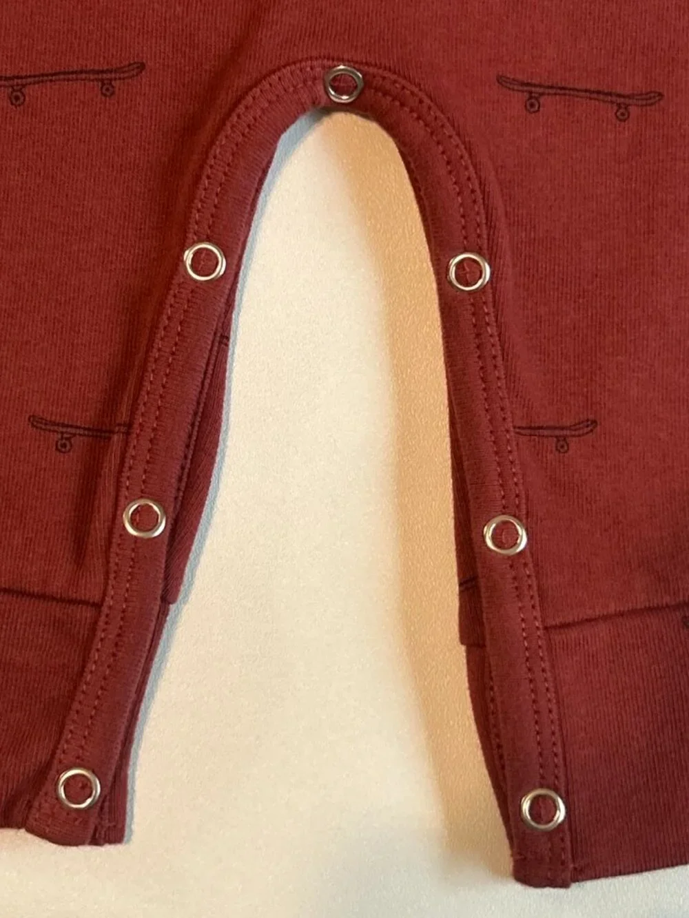 NWT Kate Quinn Little Liam Skateboard Jumpsuit 3-6M Brick Red Sweatshirt